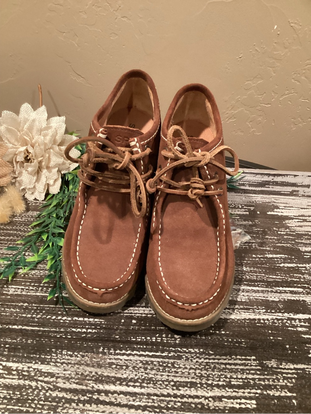 Sperry Chestnut Suede Boat Shoes